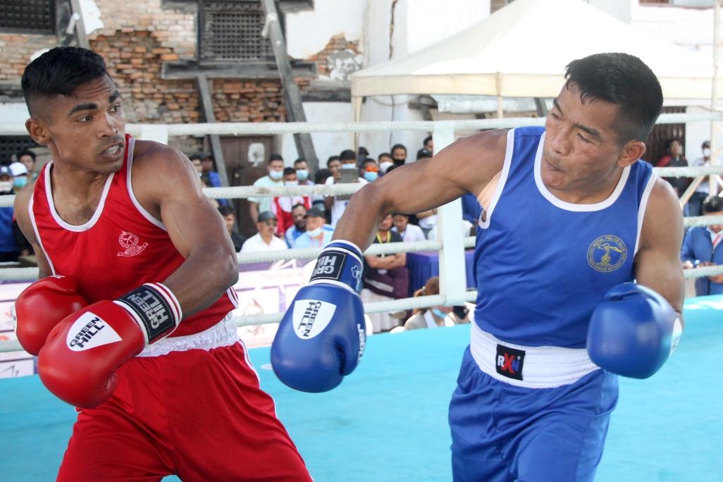 Boxing 63 kg Light weight Semifinal Bhupendra Thapa blue vs red Sonam Sharki