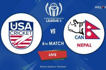 आइसिसी विश्वकप लिग-२ : अमेरिका बिरुद्द नेपाललाई पहिलो ओभरमा विकेट (लाईभ)