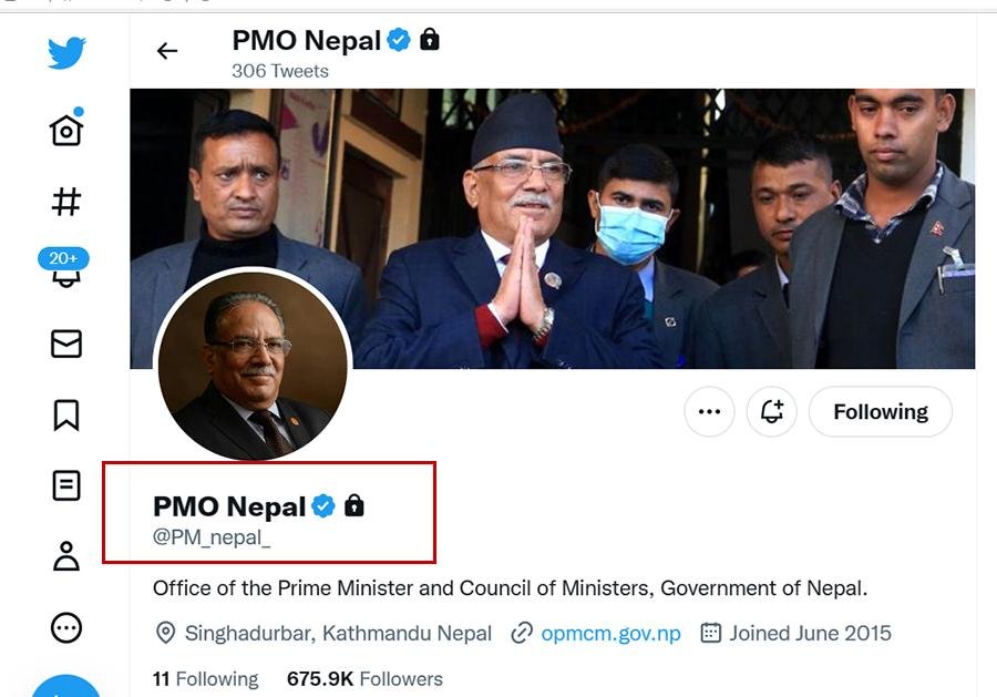PM TWITTER HANDLE