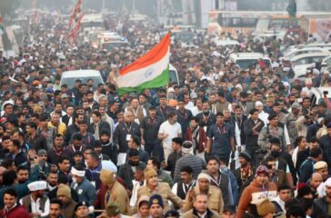 Rahul Gandhi, Bhupinder S Hooda, Kumari Selja, and others walking during Bharat Jodo Yatra in Nuh
