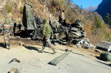 An Army truck lost control and plunged into a steep slope while taking a sharp turn in North Sikkim