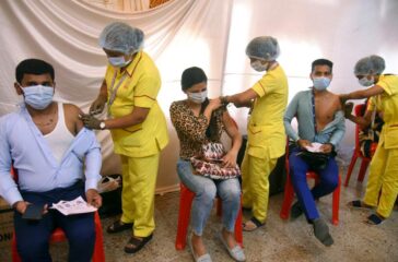 Beneficiaries receive the dose of COVID-19 vaccine