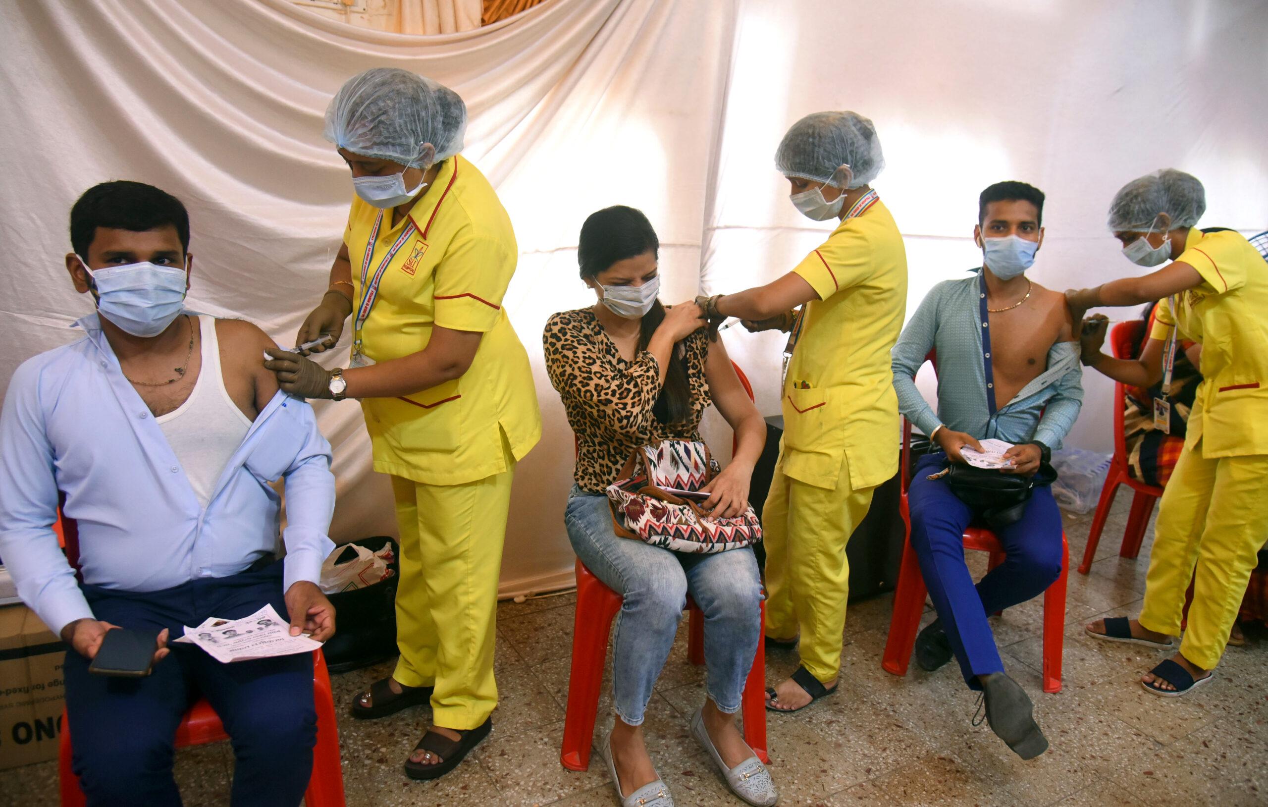 Beneficiaries receive the dose of COVID-19 vaccine