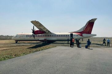 An Air India aircraft carrying around 55 passengers went off the runway
