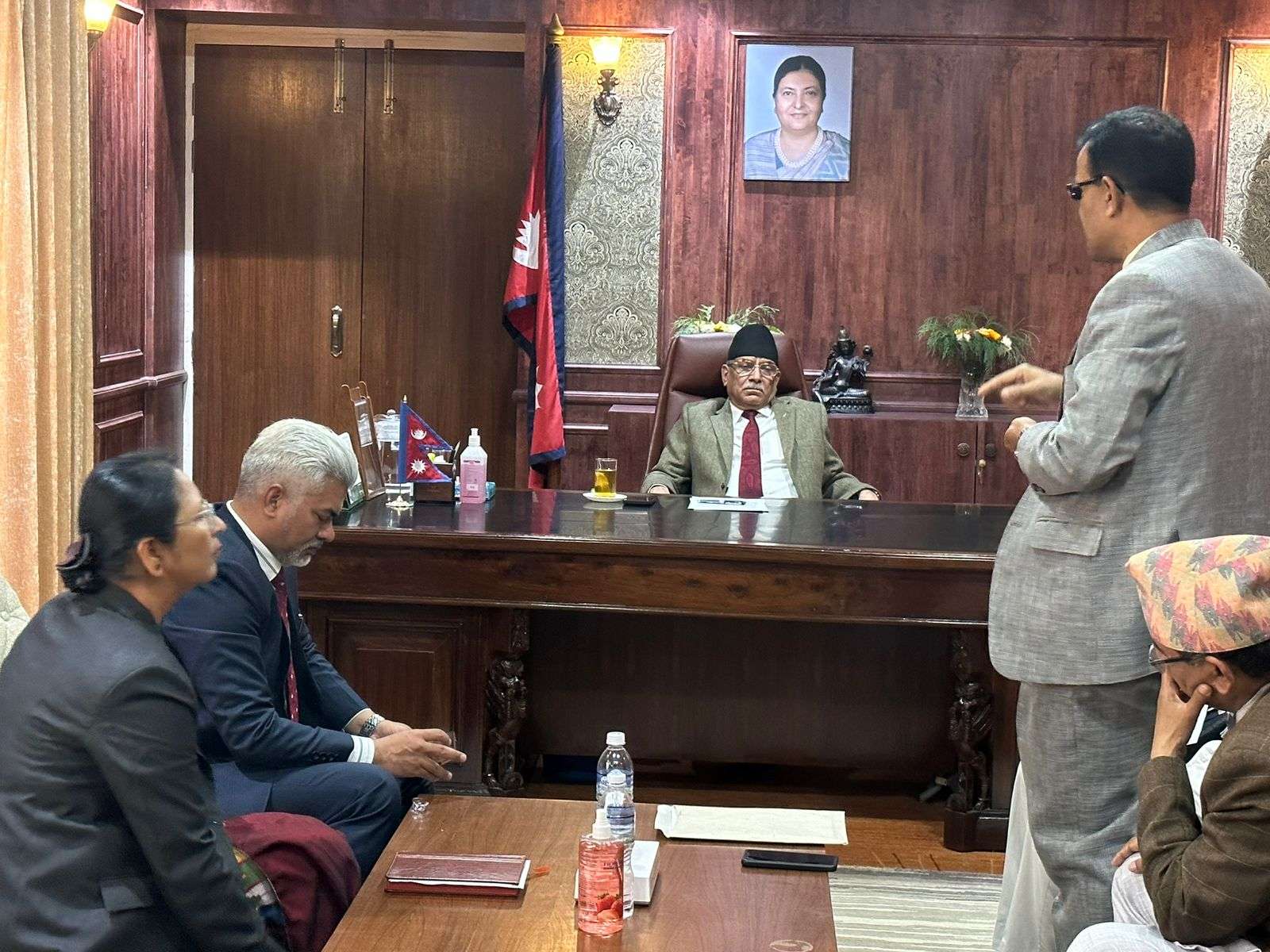 Presidents of the Constitutional Commission with 'Prachanda'