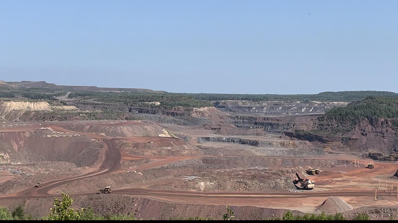 The world's largest open cast iron mine in America