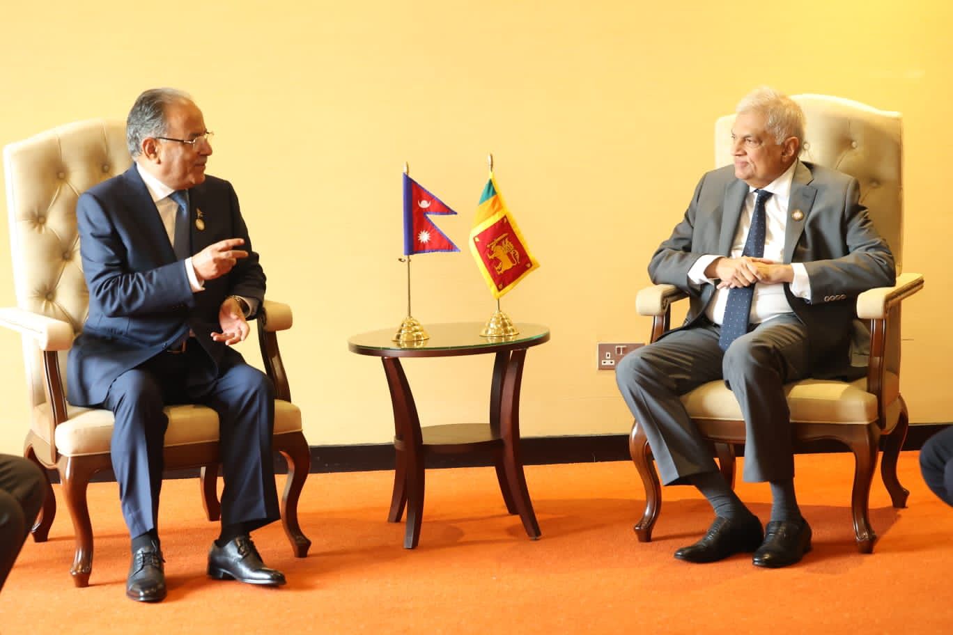 Meeting between Prime Minister Prachanda and President of Sri Lanka1