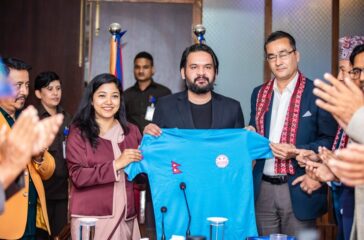 balen with villeyball team