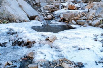 Water starts to freeze in Mustang