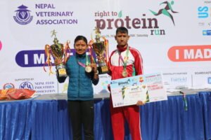 Rajan and Santoshi win the Right to Protein Run Half Marathon title