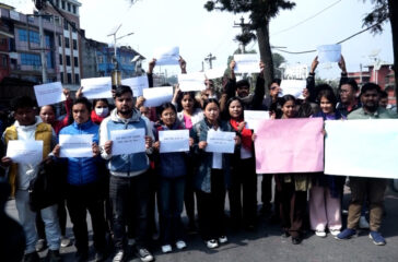 Protest demanding justice for Prakriti Lamsal