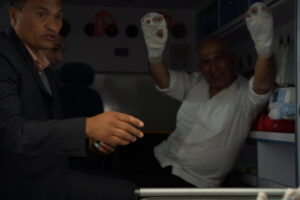 Finance Minister Bishnu Prasad Poudel injured when balloon bursts into flames