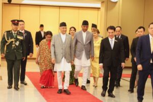 KP Oli arrives in Thailand ,