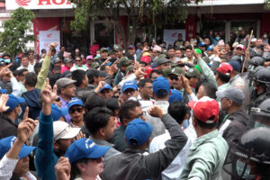 Teachers' street protest