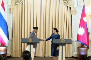 Prime Minister Oli meets with Thai Prime Minister Pheu Thongsinghe Shinawatra