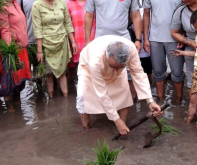 President Poudel participates in symbolic planting at winter residence