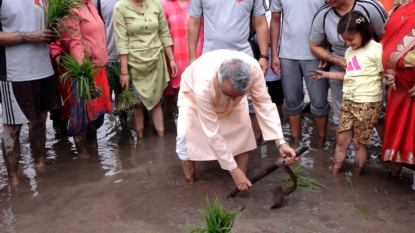 President Poudel participates in symbolic planting at winter residence President Poudel participates in symbolic planting at winter residence