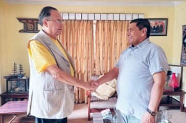 Jhalanath Khanal and NarayanKaji Shrestha