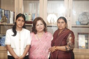 Bipin Joshi's mother and sister thank Minister Rana