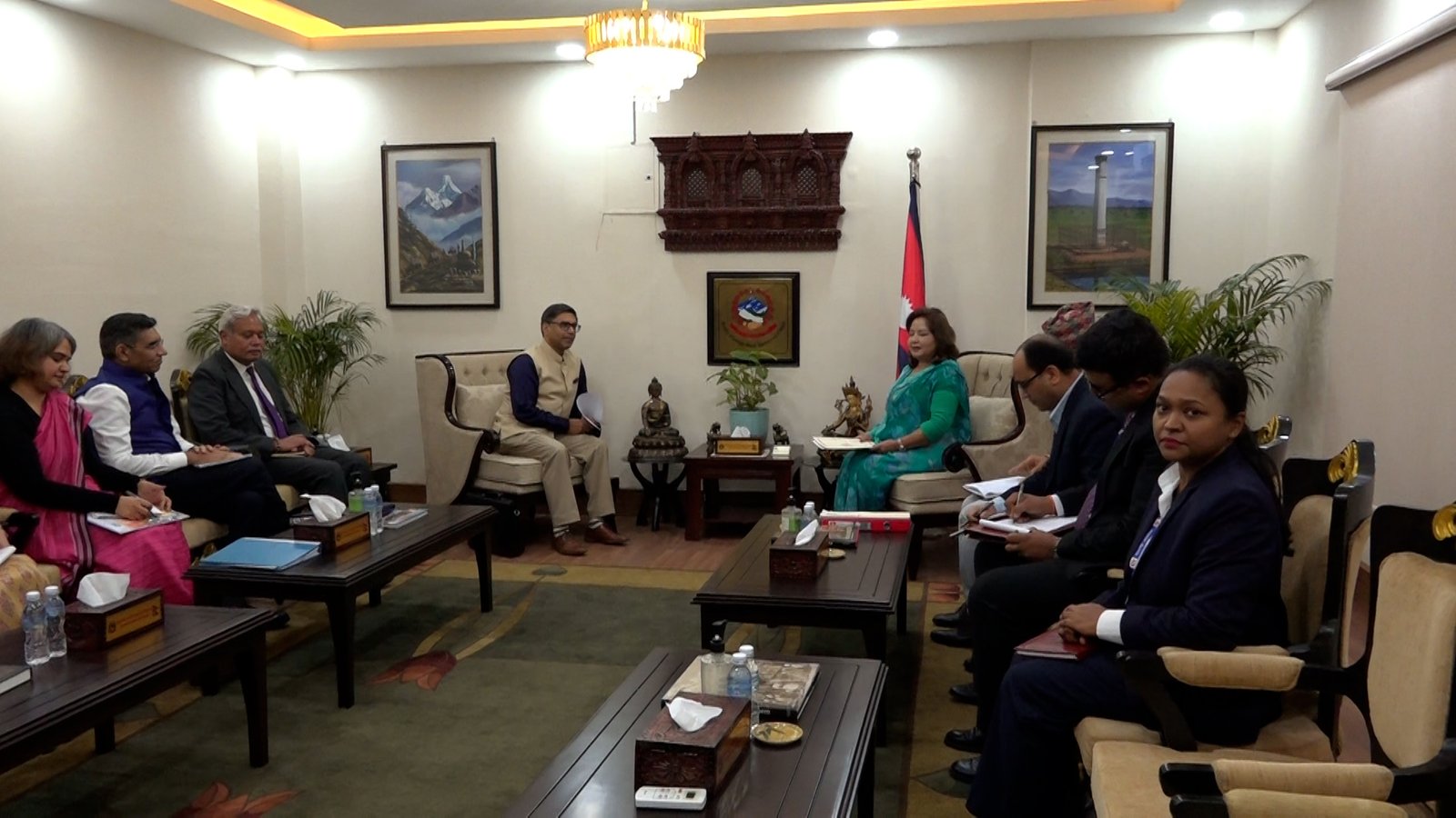 Foreign Minister Rana meets with Indian Foreign Secretary Mishri Foreign Minister Rana meets with Indian Foreign Secretary Mishri