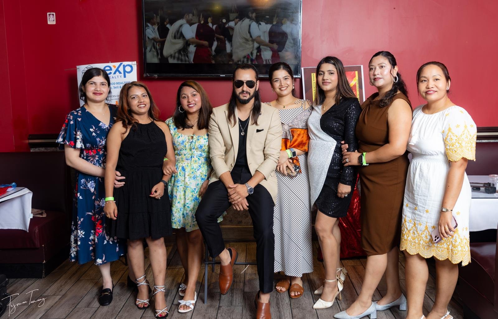 Hero Pradeep Khadka among supporters in America Hero Pradeep Khadka among supporters in America
