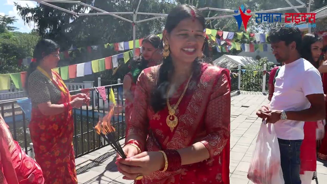 मेरिल्याण्डको बाल्टिमोरमा रहेको हिन्दु बुद्ध मन्दिरमा हरितालिका तिज पूजा