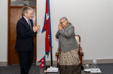 Ambassador Dean Thompson met with Nepal’s Interim Prime Minister Rt. Hon. Sushila Karki.