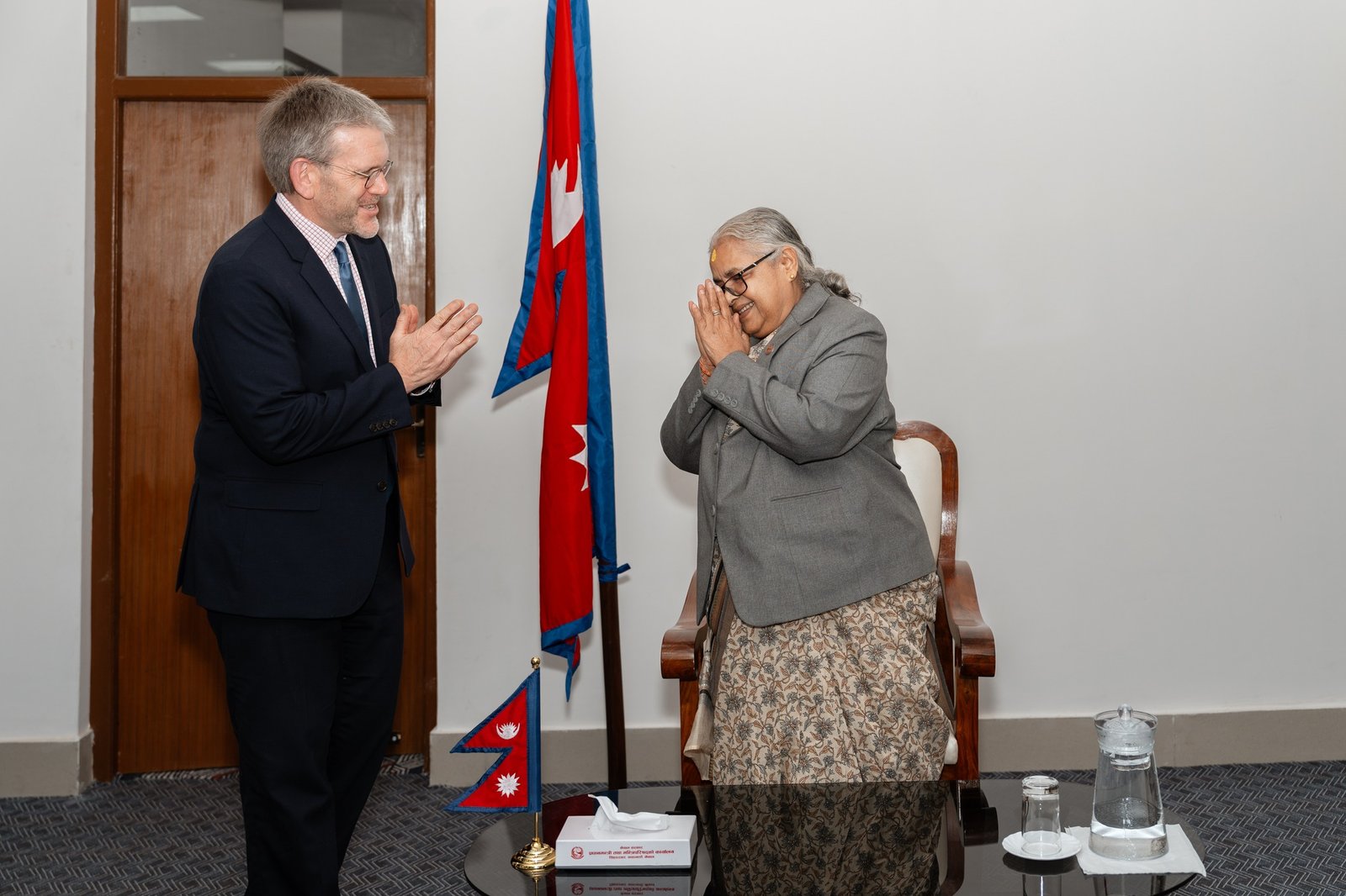 Ambassador Dean Thompson met with Nepal’s Interim Prime Minister Rt. Hon. Sushila Karki.