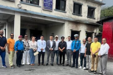 NRNA Mahesh Shrestha Group begins reconstruction of traffic control room