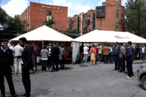 The case has been heard in the Supreme Court, albeit through a tent.