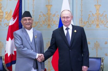 Prime Minister Oli meets with Russian President Putin