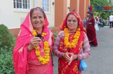 सन्तान भेट्न अमेरिका आएका ६ दशक काटेका दुर्गा पन्त र तारा पन्तलाई मेरिल्याण्डको गौरा पर्वले दिएको खु