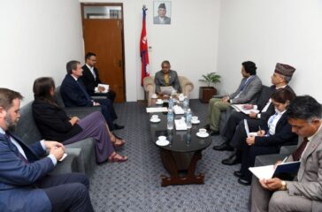 Courtesy call between Prime Minister Karki and a delegation led by British Ambassador Fenn