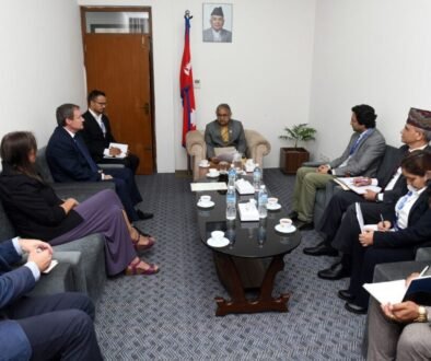 Courtesy call between Prime Minister Karki and a delegation led by British Ambassador Fenn