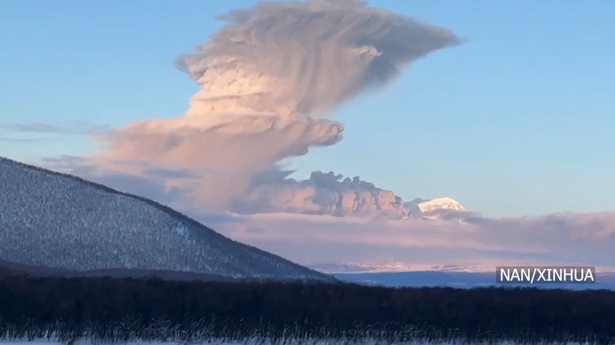 Russia's Shiveluch volcano erupts twice in one day