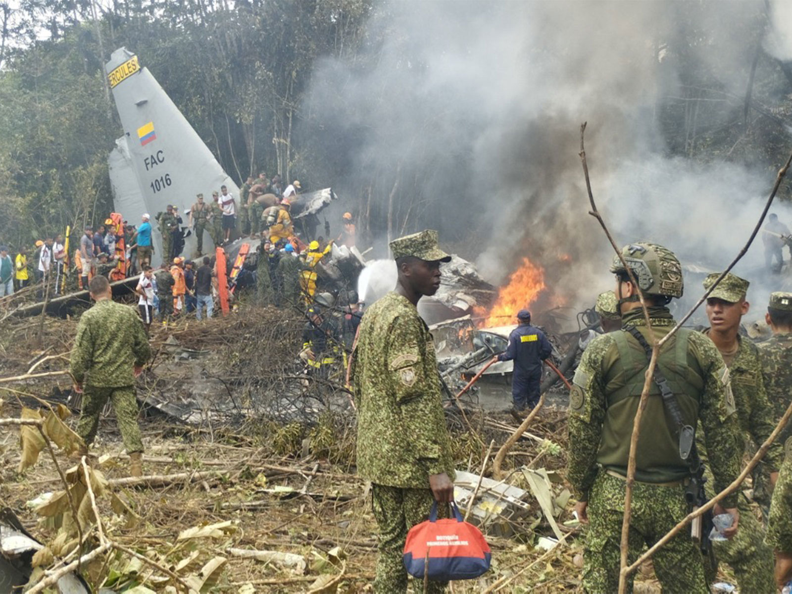 Military plane crash in Colombia-