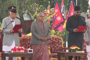 Newly appointed Prime Minister Shah takes oath