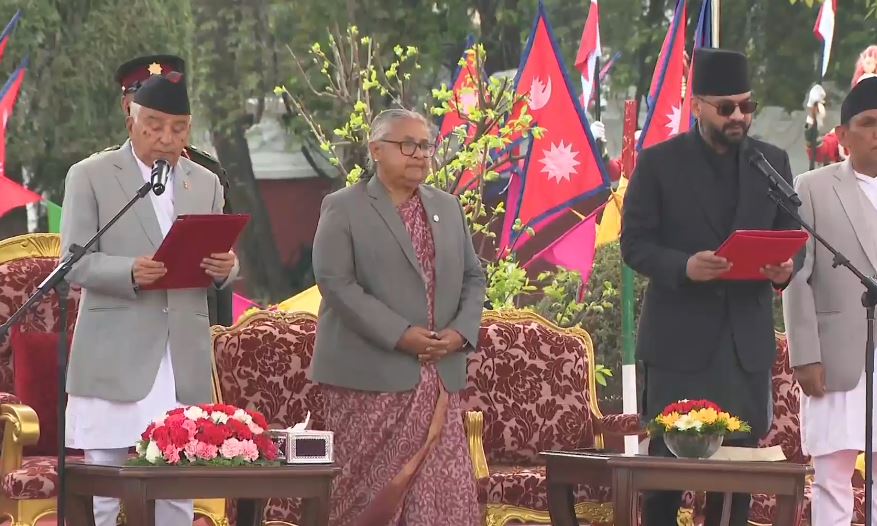 Newly appointed Prime Minister Shah takes oath