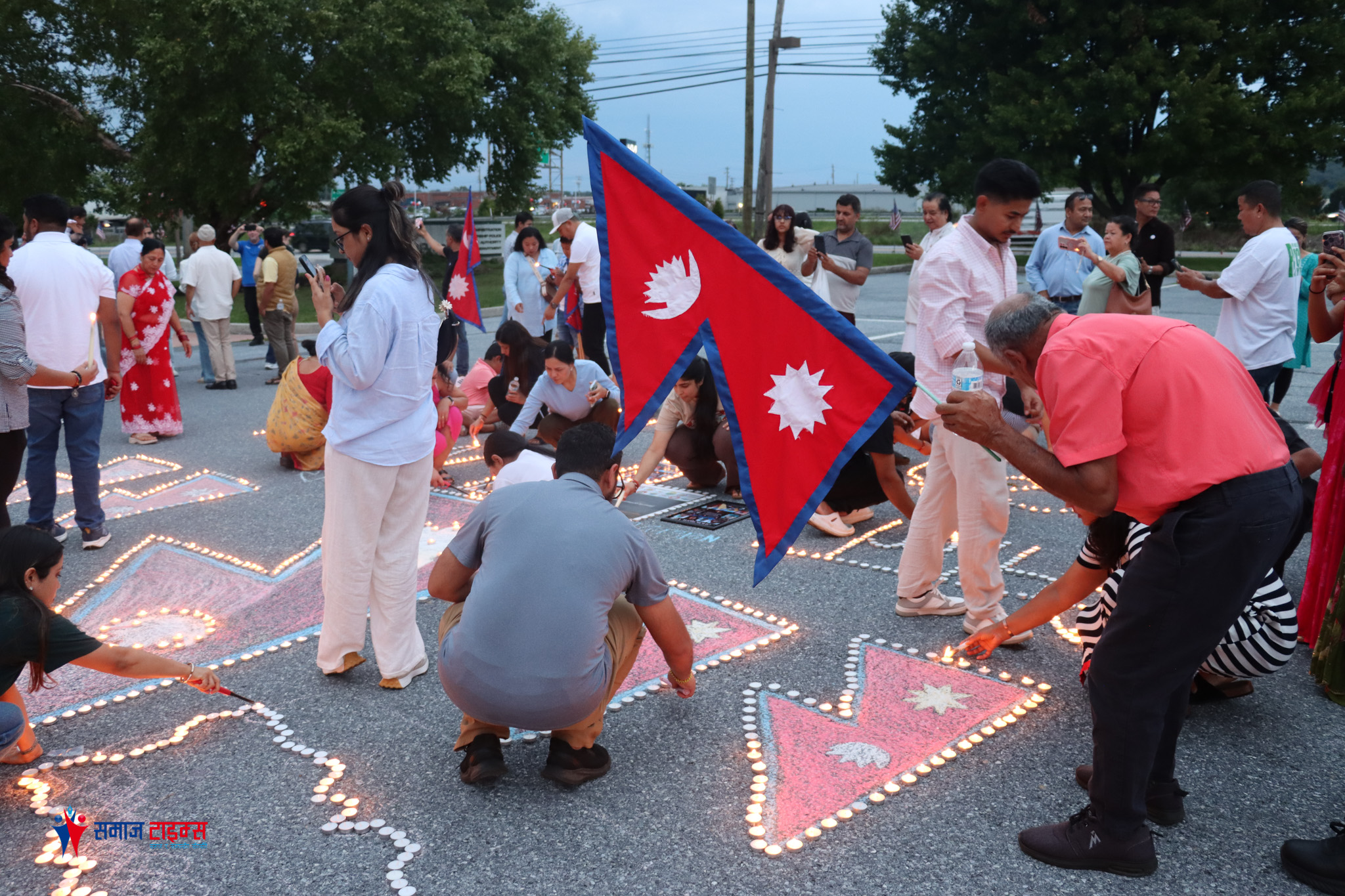 Candlelight vigil in Harrisburg in memory of Rasuwa flood victims
